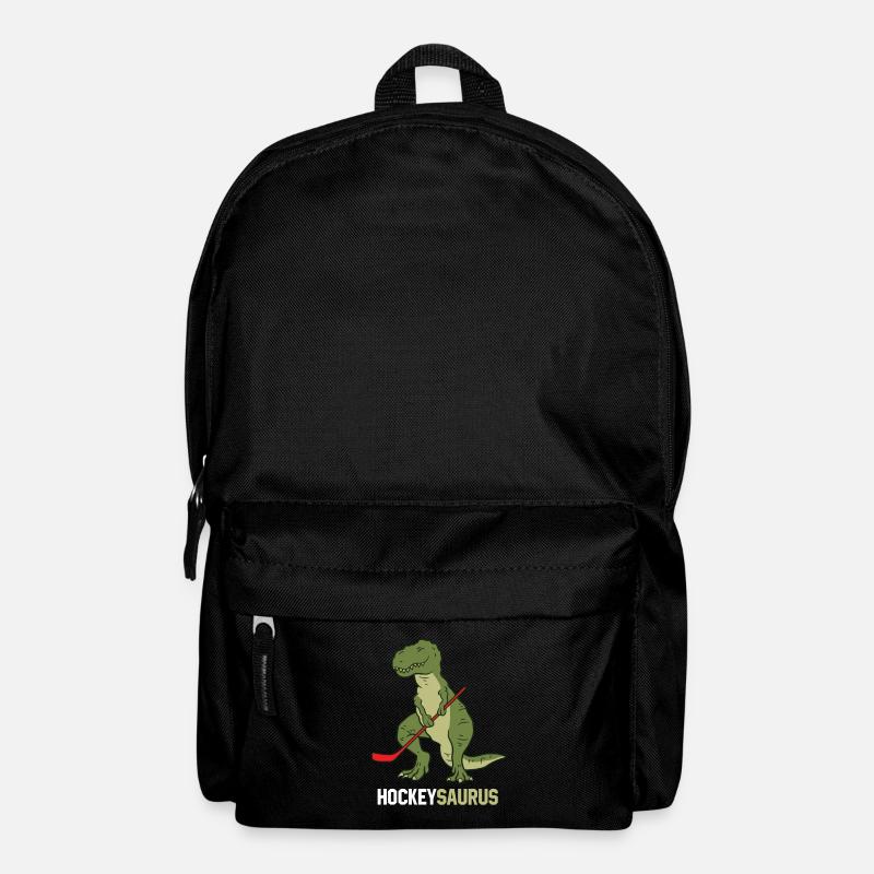 Dinosaurier Eishockey Dinosaurier Hockeysaurus - Rucksack - Schwarz