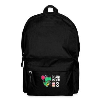 3rd birthday boy 3 years dinosaur T Rex - Backpack - black - Front