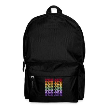 Against Nazis - FCK AFD - Against Right - Backpack - black - Front