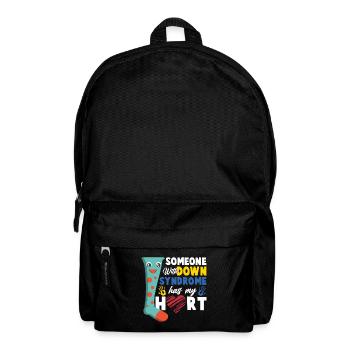 Down Syndrom Socke Herz Liebe Geschenk - Rucksack - Schwarz - Vorne