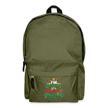 Funny I'm Dreaming Of Redneck Christmas T Shirt - Backpack - olive green - Front