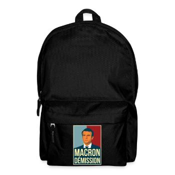 Anti Macron außerhalb Rücktritt Retro Vintage Demos - Rucksack - Schwarz - Vorne