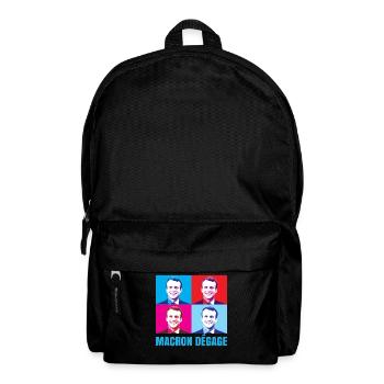 Macron gives off angry French citizen revolt - Backpack - black - Front