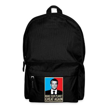 Make our planet great again macron soutien rétro - Sac à dos - noir - Devant