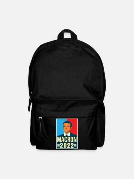 Emmanuel Macron Président de la république 2022 - Sac à dos - noir
