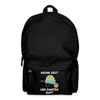 Keine Zeit - der Garten ruft - Rucksack - Schwarz - Vorne