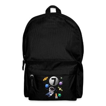 7ème anniversaire 7 ans astronaute spatial spatial - Sac à dos - noir - Devant