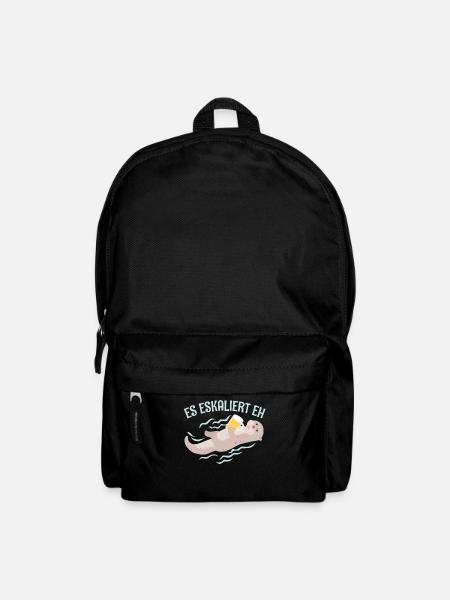 Otter Geschenk mit Süße Otter - Rucksack - Schwarz