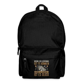 Dart Darts | Darten Darter Dartscheibe Geschenk - Rucksack - Schwarz - Vorne