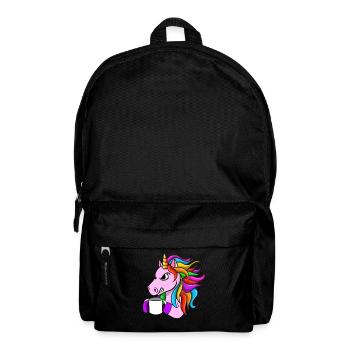 Angry Unicorn With Coffee - Backpack - black - Front