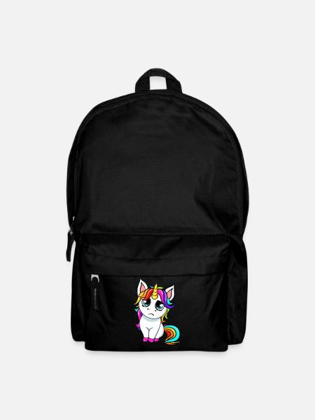 Little Sad Einhorn - Rucksack - Schwarz