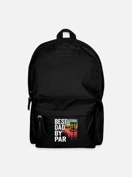 Best Dad By Par Disc Golf Daddy Gift Disc Golfer - Backpack - black