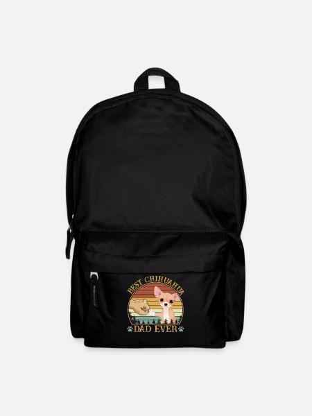 Best Chihuahua Dad Ever Vintage Retro Sunset - Rucksack - Schwarz