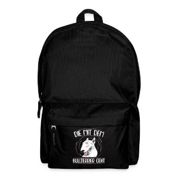 Bullterrier Hundebesitzer Gassi Frauchen Geschenk - Rucksack - Schwarz - Vorne