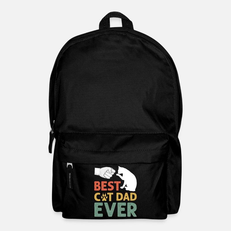 Best Cat Dad Ever, Cat Daddy Gift - Backpack - black