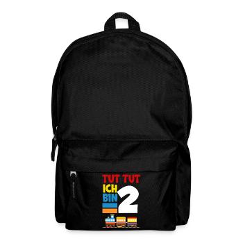 2. Geburtstag 2 Jahre Lokomotive Eisenbahn Party - Rucksack - Schwarz - Vorne