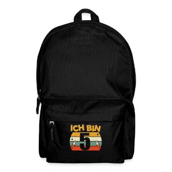 5. Geburtstag 5 Jahre Weltall Weltraumrakete Party - Rucksack - Schwarz - Vorne