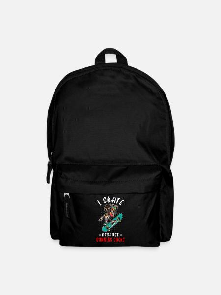 I Skate because running sucks, Skateboard Skate - Sac à dos - noir