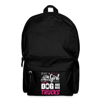 Juste une fille Dans l’amour Avec un chien et un camion - Sac à dos - noir - Devant