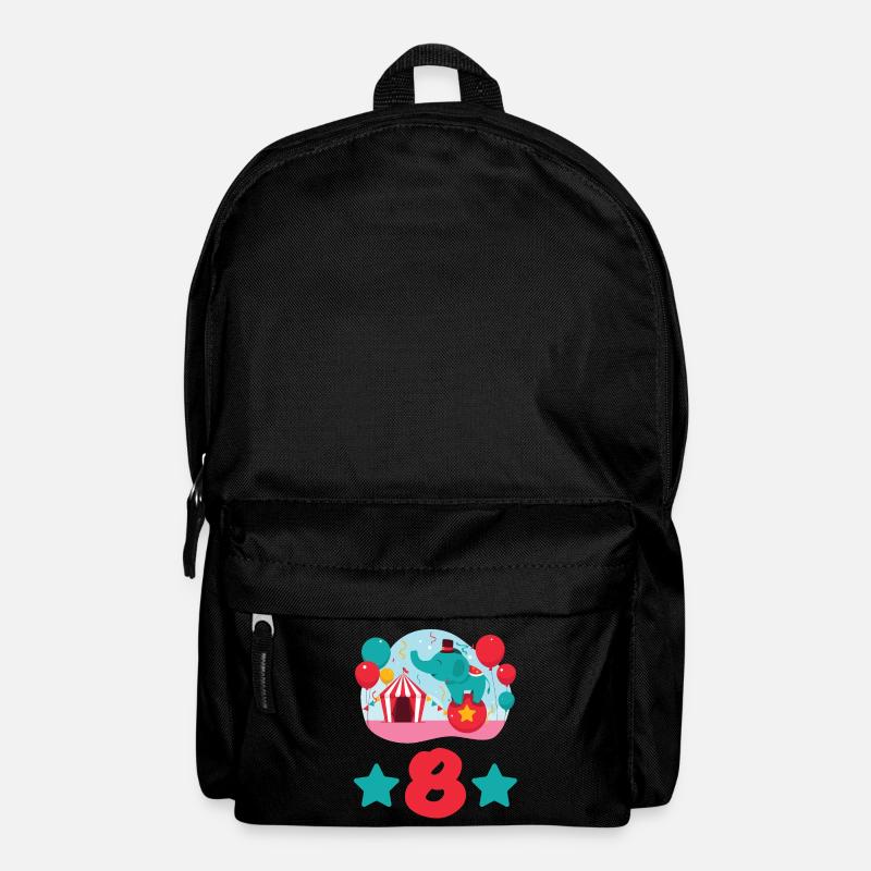8 Jahre Elefant Zirkus Kindergeburtstag Geschenk - Rucksack - Schwarz