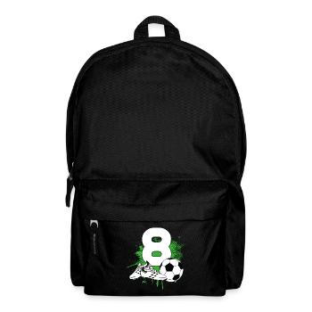 8ème anniversaire 8 ans footballeur - Sac à dos - noir - Devant