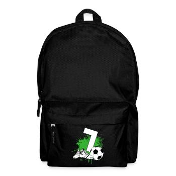 7. Geburtstag 7 Jahre Fußball Fußballspieler - Rucksack - Schwarz - Vorne