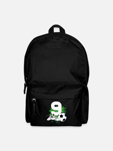 9. Geburtstag 9 Jahre Fußball Fußballspieler - Rucksack - Schwarz