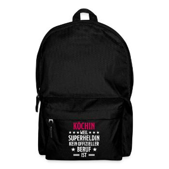 Köchin Lustiger Spruch Kochen Küche Beruf Geschenk - Rucksack - Schwarz - Vorne