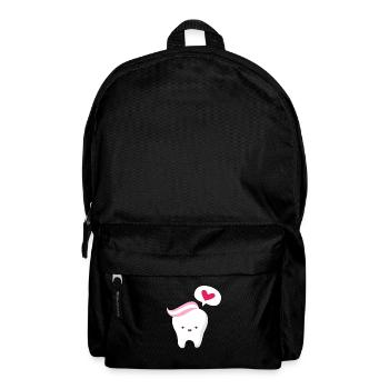 Zahnarzt Zahn Zahnärztin Dentist Zähne Geschenk - Rucksack - Schwarz - Vorne