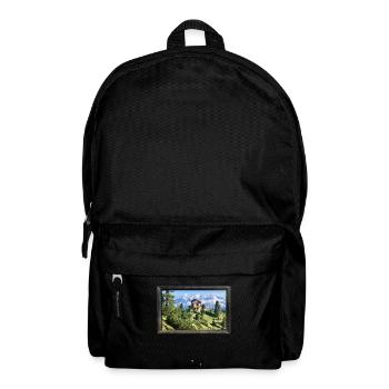 Das Schachenhaus, zwei Welten - Rucksack - Schwarz - Vorne