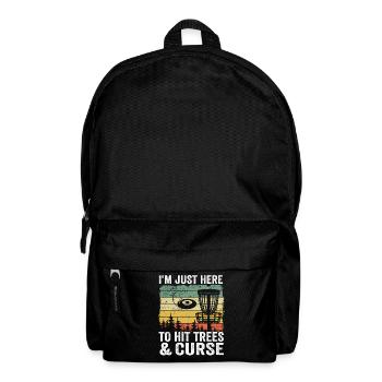 Drôle de disque de golf cadeau de joueur proverbes - Sac à dos - noir - Devant