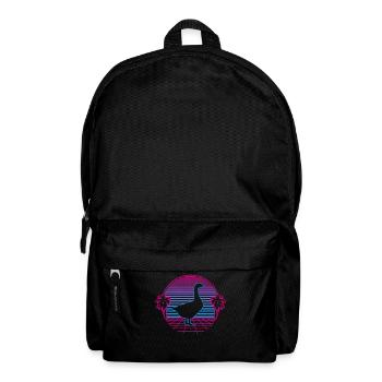 Retro Vintage Retrowave Gans Gänse Vogel - Rucksack - Schwarz - Vorne