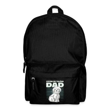 Coton de Tuléar Papa Chiens Chien Propriétaire Cadeau - Sac à dos - noir - Devant
