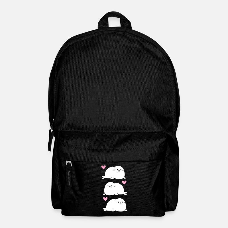 Niedliche Robben Baby Robben Liebe Robben - Rucksack - Schwarz