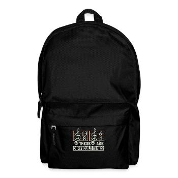 These Are Difficult Times Music Lover - Backpack - black - Front