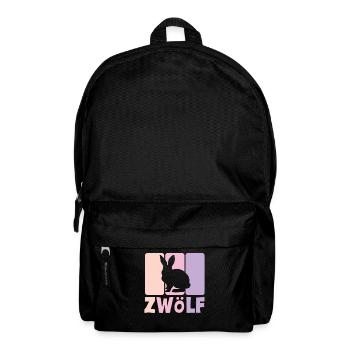 12. Geburtstag Mädchen 12 Jahre Kaninchen Hase - Rucksack - Schwarz - Vorne