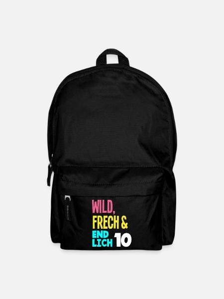 10. Geburtstag Wild, Frech & Endlich 10 Jahre - Rucksack - Schwarz