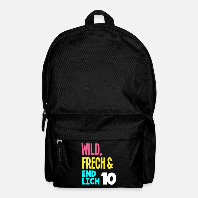 10. Geburtstag Wild, Frech & Endlich 10 Jahre - Rucksack - Schwarz