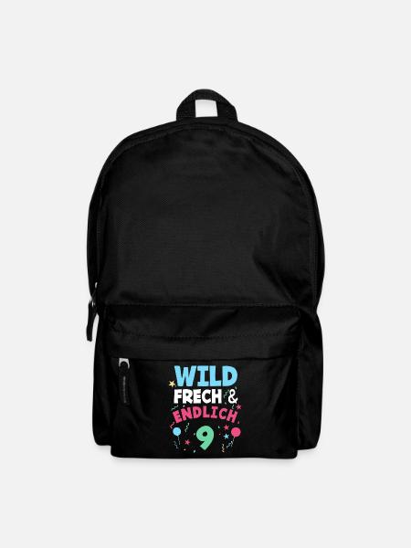 9. Geburtstag Wild, Frech & Endlich 9 Jahre - Rucksack - Schwarz