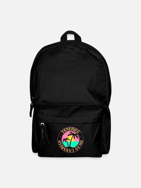 Teneriffa Tenerife Sommer Sonne Strand Meer Palmen - Rucksack - Schwarz