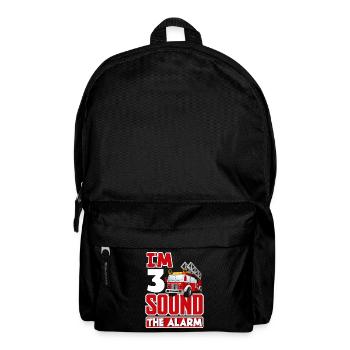 3rd birthday 3 years firefighter firefighter - Backpack - black - Front
