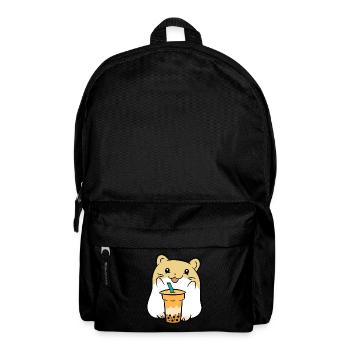 Boba Tea Lover Cute Guinea Pig With Bubble Tea - Backpack - black - Front