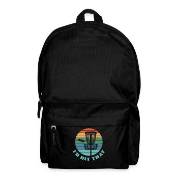 Lustiges Discgolf Discgolfer Geschenk - Rucksack - Schwarz - Vorne