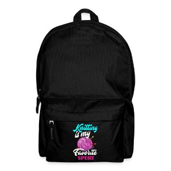 Knitting Knitting Needle Knitting Needle Knitting - Backpack - black - Front