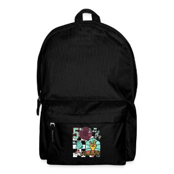 Rockabilly 50er Jahre Musik Rock N' Roll - Rucksack - Schwarz - Vorne