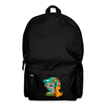 5th Birthday 5 Years Dino Dinosaur Fan - Backpack - black - Front