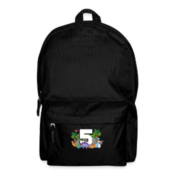 5th Birthday 5 Years Dino Dinosaur Fan - Backpack - black - Front