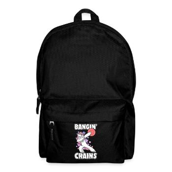 Dabbing Einhorn Frisbee Golf Bangin' Chains - Rucksack - Schwarz - Vorne