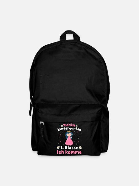 Schulkind 1. Klasse Mädchen Prinzessin Schulanfang - Rucksack - Schwarz