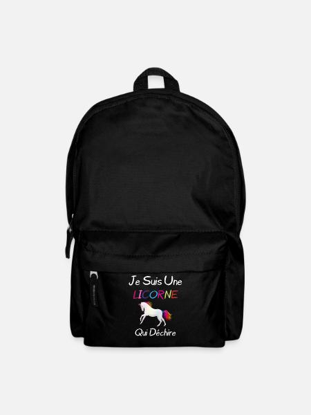 Je Suis Une Licorne - Sac à dos - noir